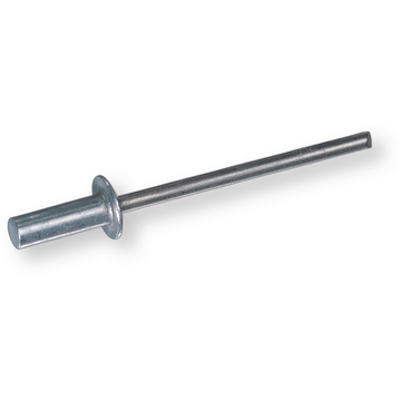 Sealing blind rivet, flat head, Ø 3,2 x 6,5, aluminium/stainless steel A2